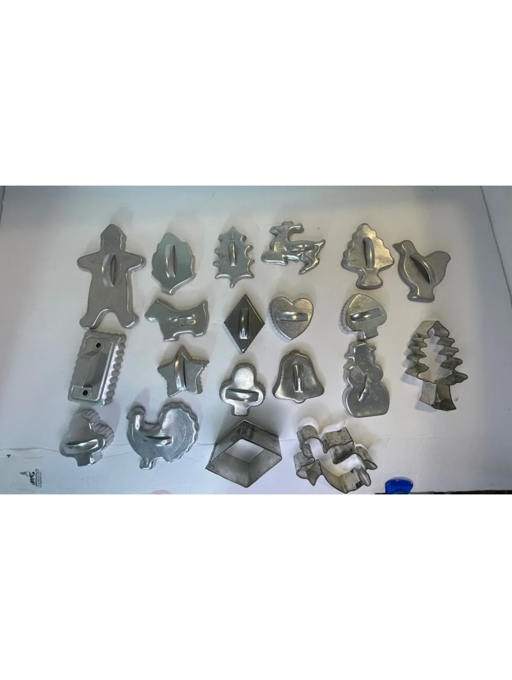 Vintage Aluminum Cookie Cutters Lot of 20 Christmas Holiday Animals Shapes